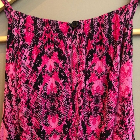 NWT INC Pink Snakeskin Keyhole Midi‎ Dress Medium - Picture 6 of 6